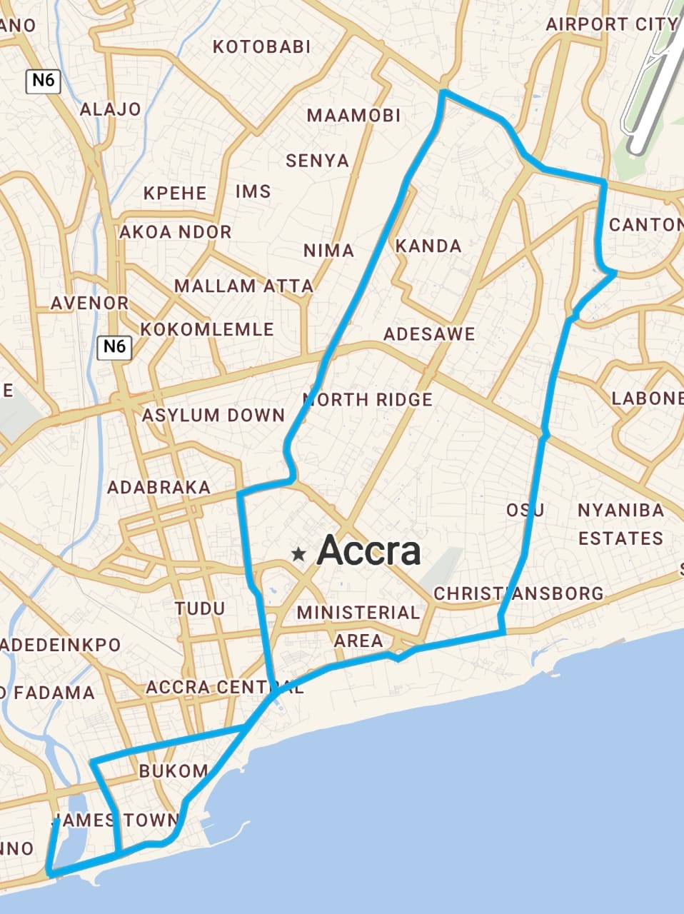 Official 21 KM route map