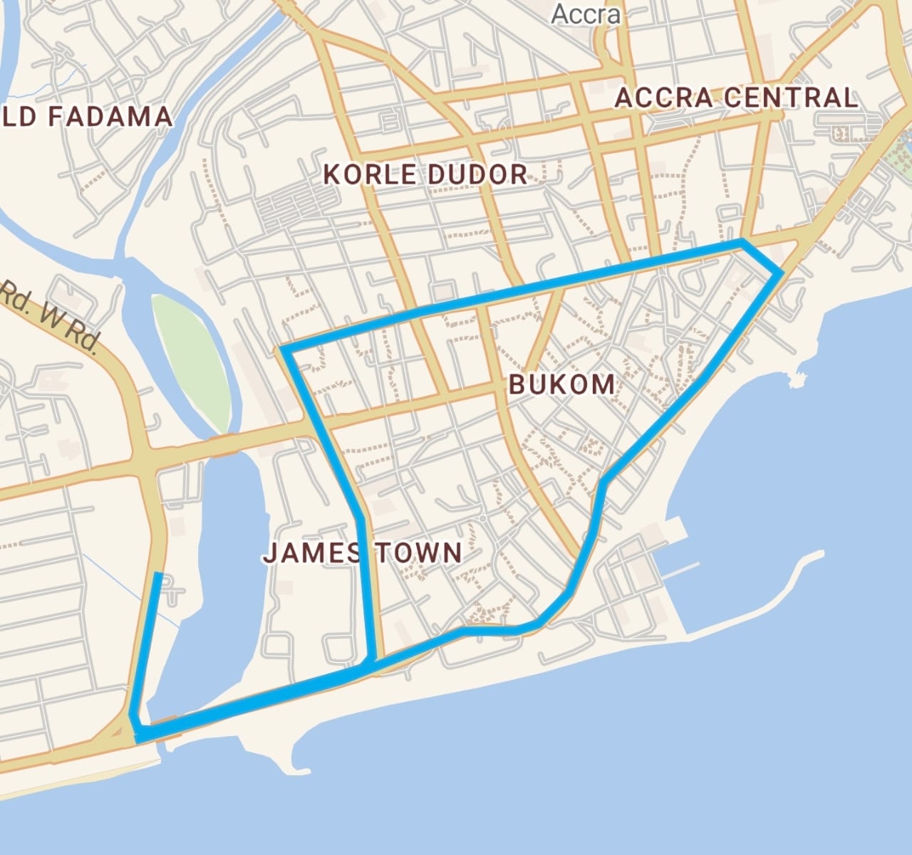 Official 5 KM route map