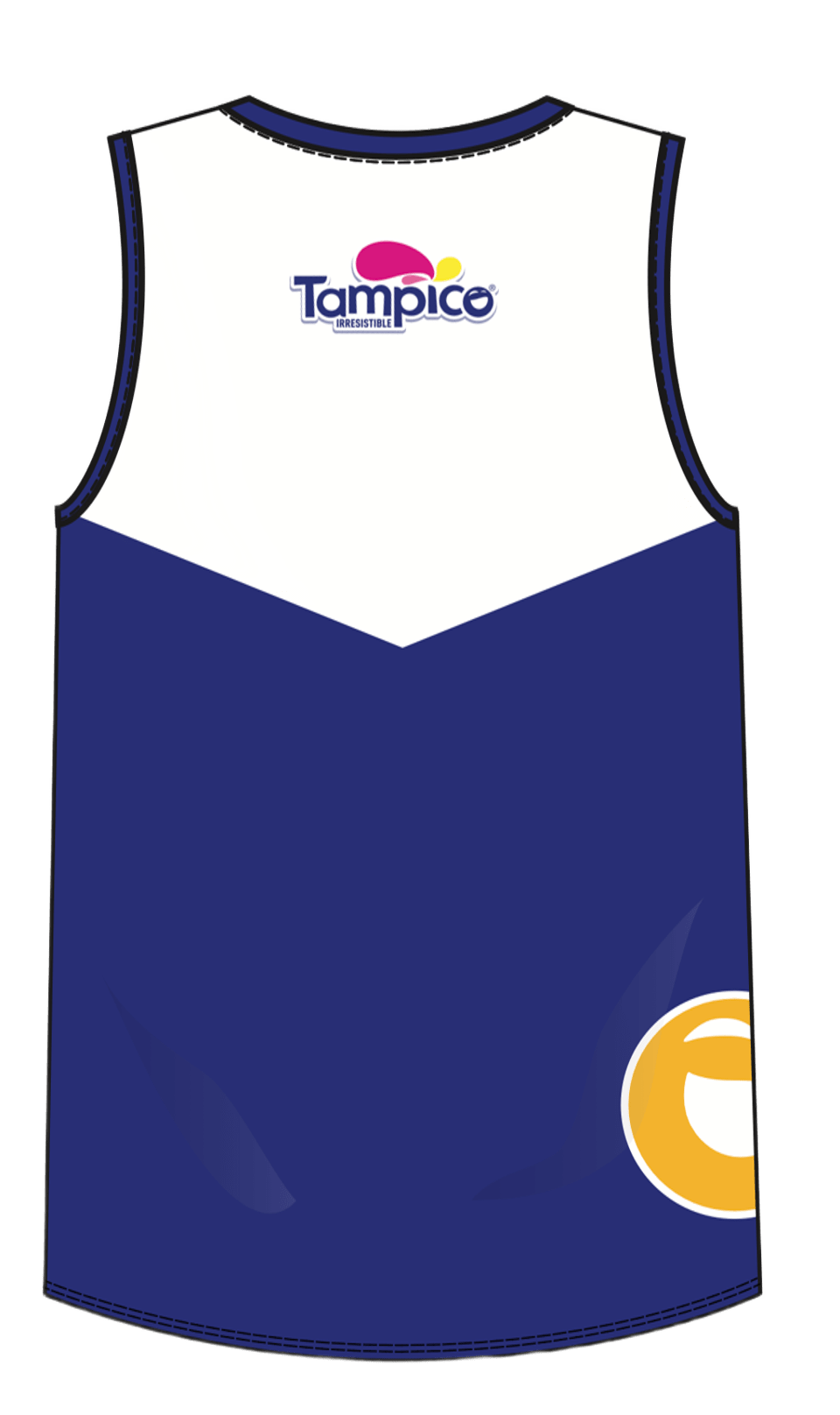 Back of official running vest